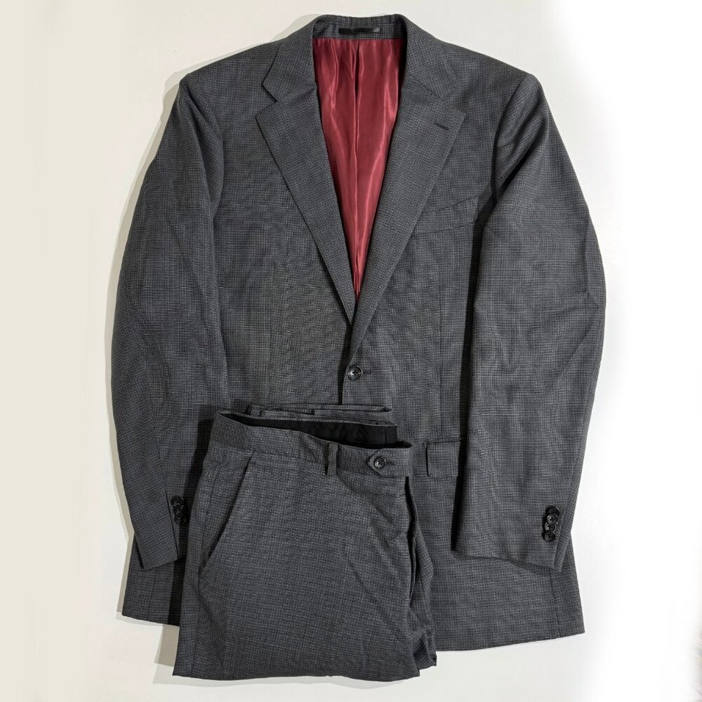 Spier & Mackay 2 Piece Suit Contemporary Fit 100% Wool Blazer 42L Pants 36